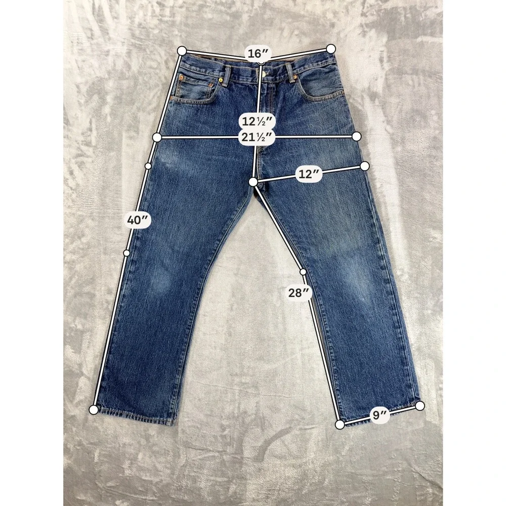 Levi's 517 Bootcut Jeans Men's Size 34x29 Dark Wash Blue Denim Pants